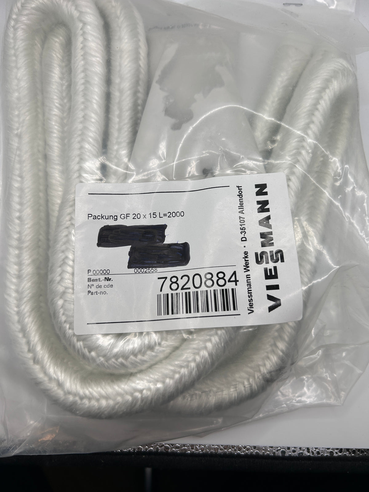 Viessmann 7820884 Dichtschnur Glasfaser 20x15mm mit Kleber, L = 2000mm OEM