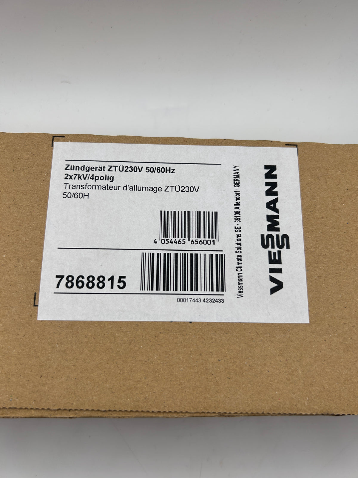 Viessmann 7868815 ZTÜ 230 V 50/60 Hz 2x7 kV Zündgerät 4-polig Zündeinheit (1J.G) geöffnet