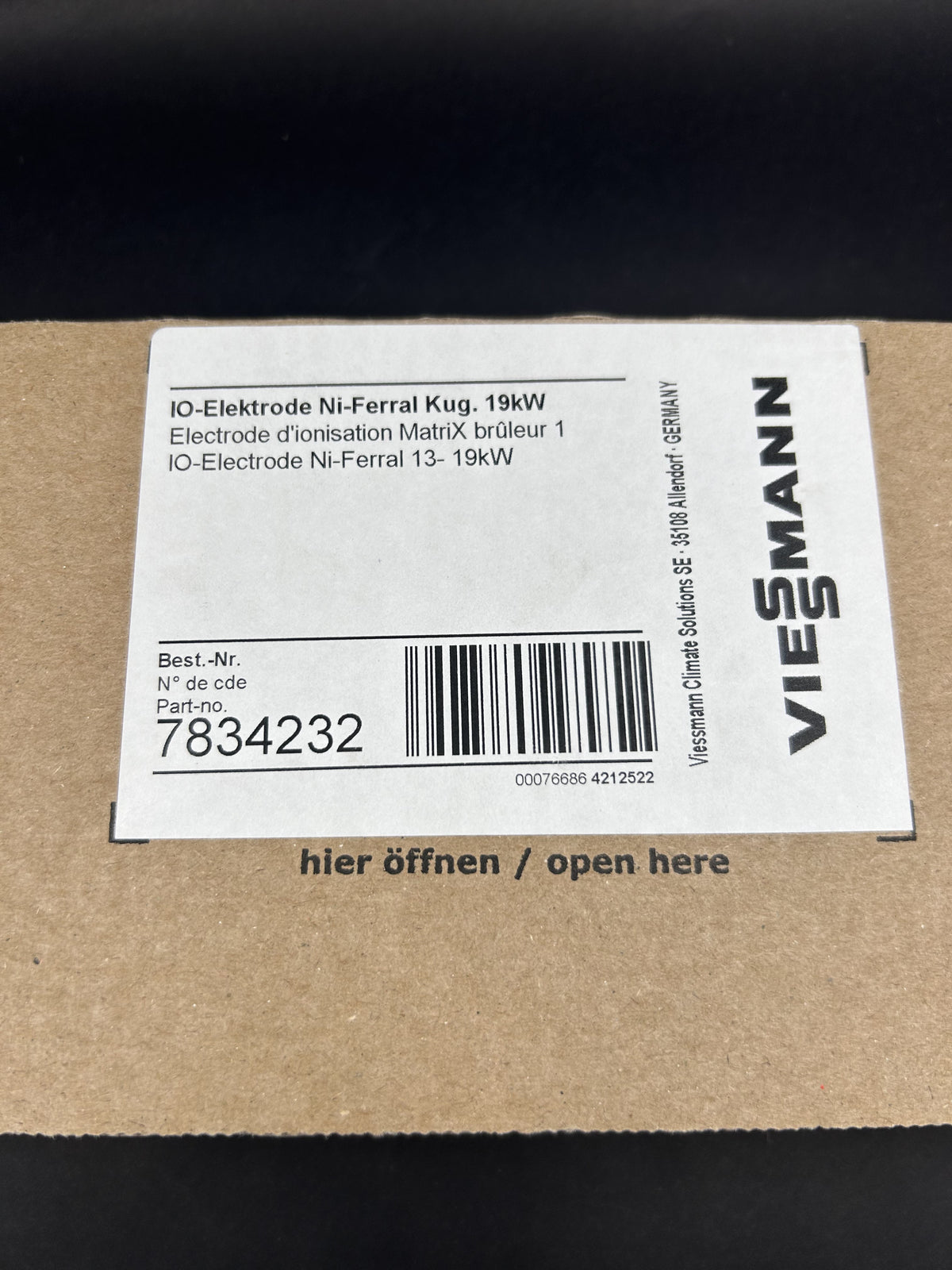 VIESSMANN Ionisationselektrode passend für Vitodens ab 2007 7834232 7823351 OEM