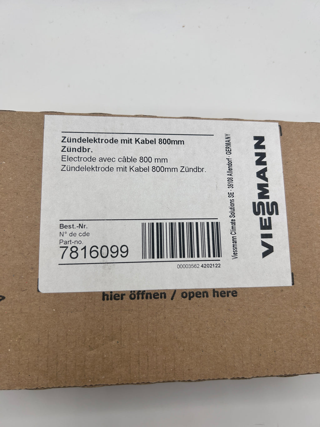 Viessmann Zündelektrode mit Leitung 800 mm lang Elektrode Gasola 7816099