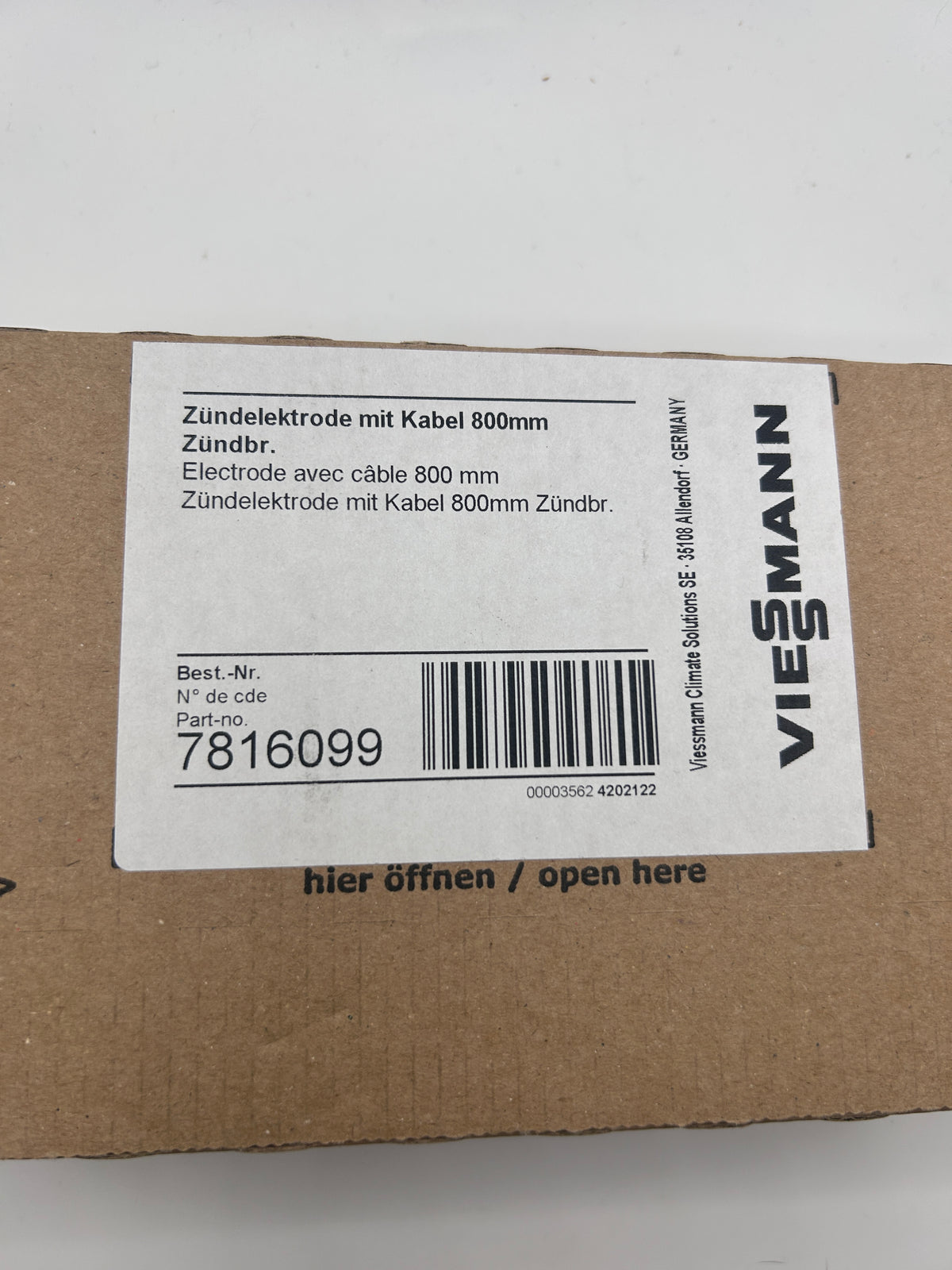 Viessmann Zündelektrode mit Leitung 800 mm lang Elektrode Gasola 7816099