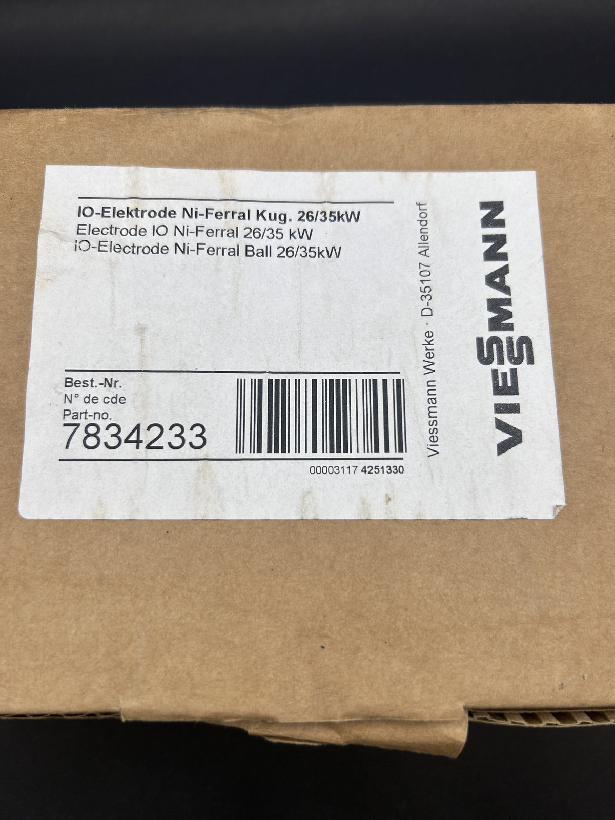 Ionisationselektrode für Viessmann Vitodens 300 ab 2007 | 7834233 ers. 7826505