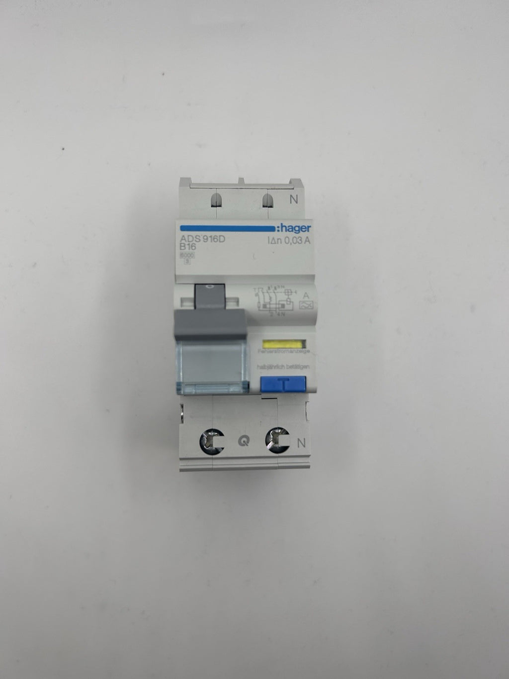 HAGER ADS916D FI/LS-Schalter B16-0,03A 1P+N (B16A)