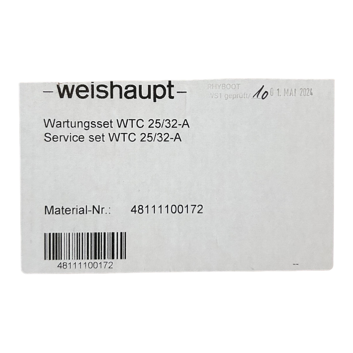 Wartungsset für WTC 25 + 32 A Weishaupt 48111100172 Zündelektrode Ionisationsele