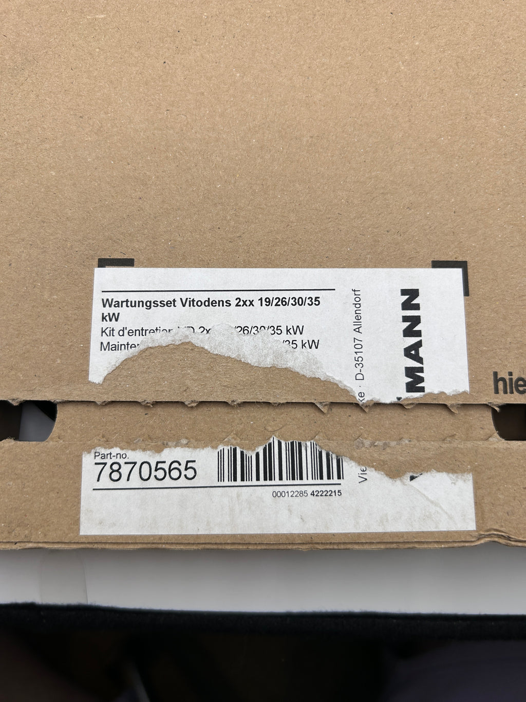 Viessmann 7870565 Wartungsset original Vitodens 2xx 19 / 26 / 30 / 35 kW