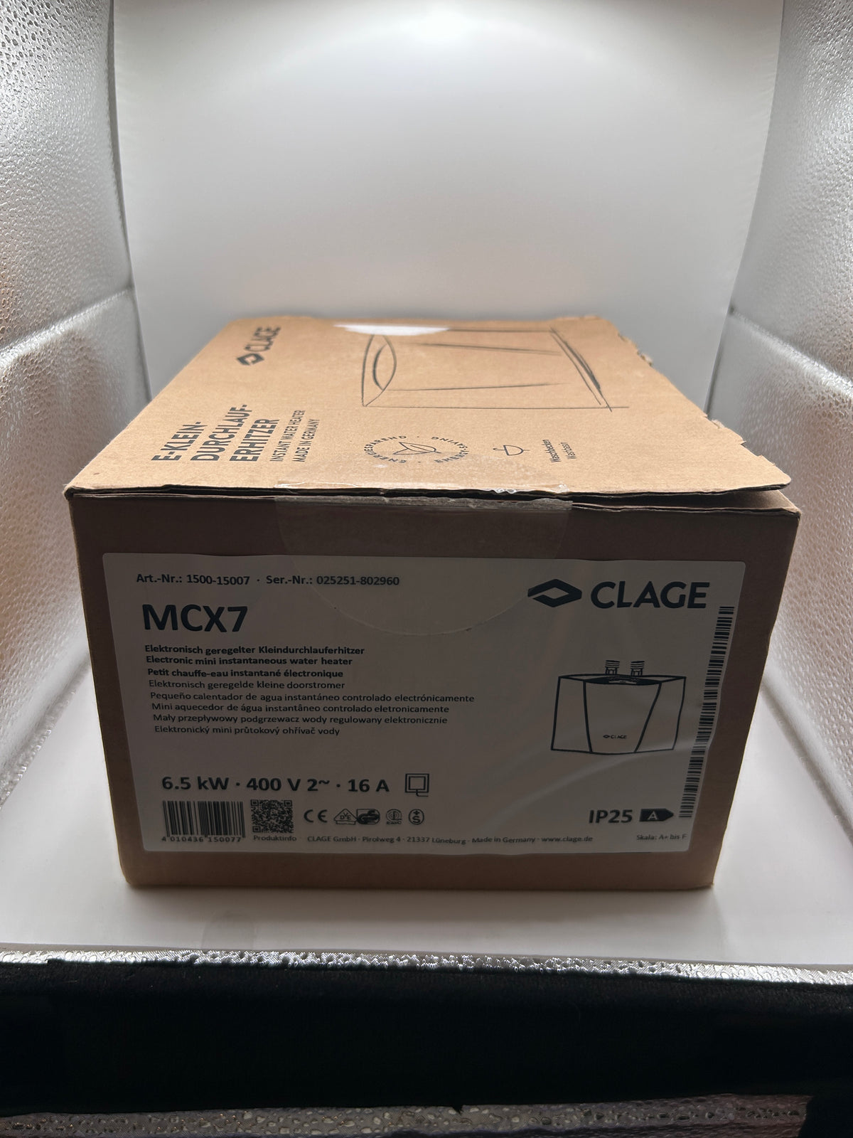 CLAGE MCX7 Klein-Durchlauferhitzer MCX 7 elektronisch 6,5KW 400V