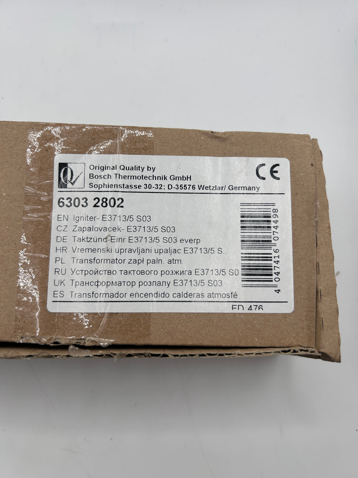 Buderus Zündtrafo 63032802 E3713/5 AE124X 144X 204X 234X 244X 334X SG12/22/32
