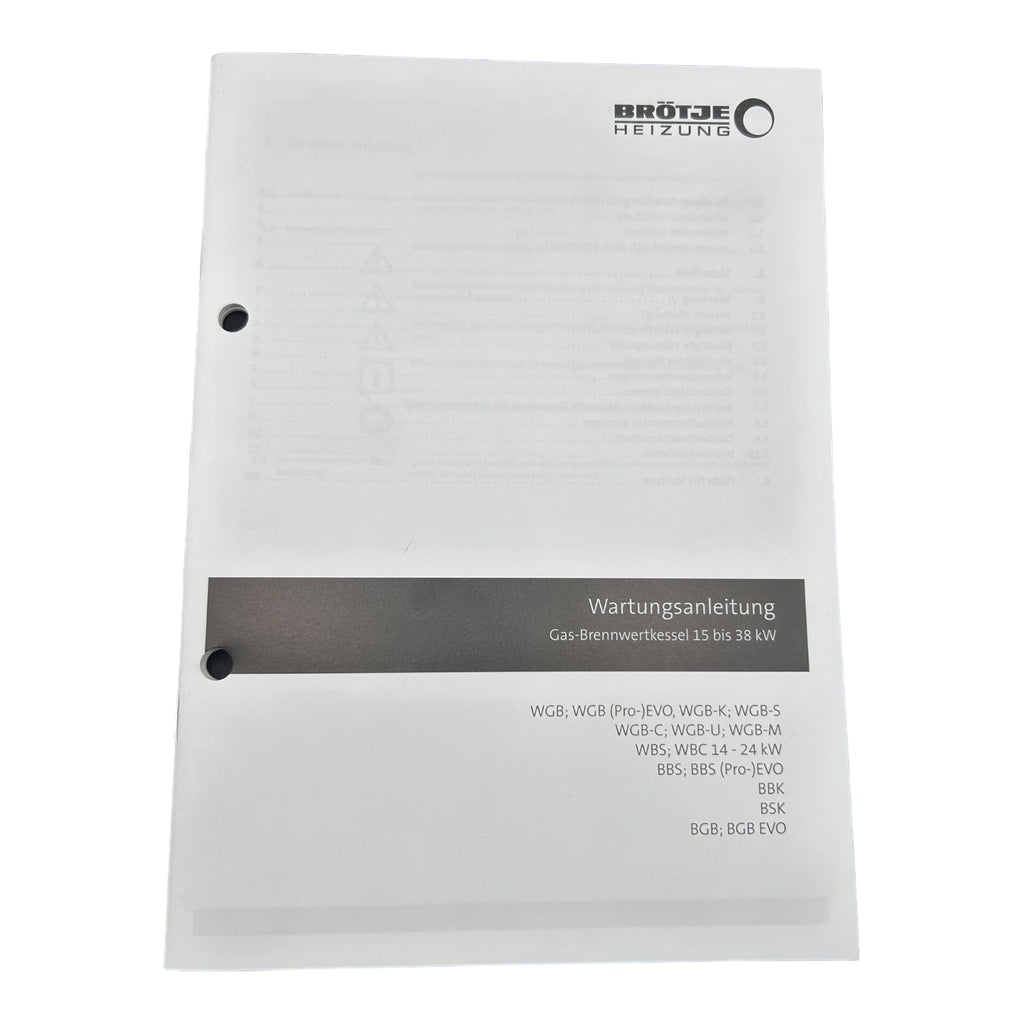 Brötje Wartungsset 7630553 WGB EVO 15-28 KW G BBS Brennerdichtung Zündelektrode