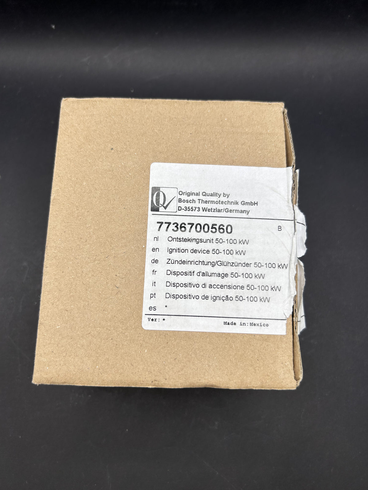 Bosch Buderus Zündeinrichtung 7736700560 Glühzünder 50-100 KW