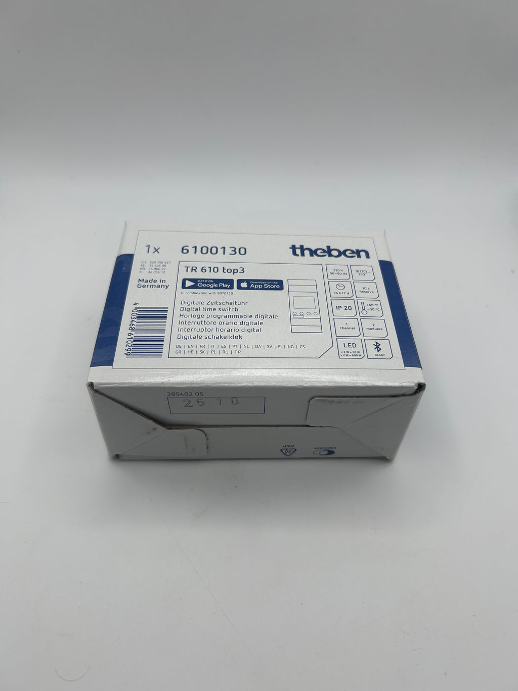 Theben 6100130 Zeitschaltuhr Digital TR610 TOP3 Display 1 Kanal Gangreserve