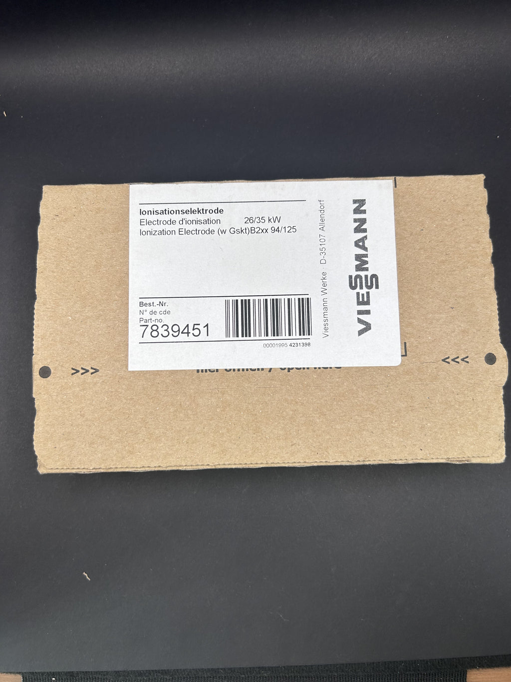 Viessmann Ionisationselektrode 7839451 / Elektrode 26/35kW OVP