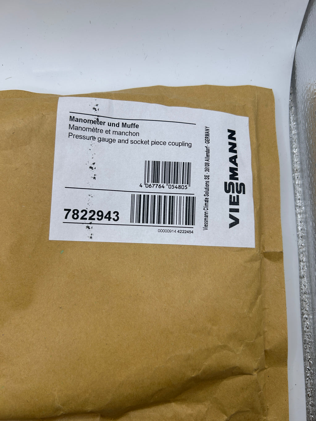 7822943 Viessmann Manometer mit Anschlußschlauch