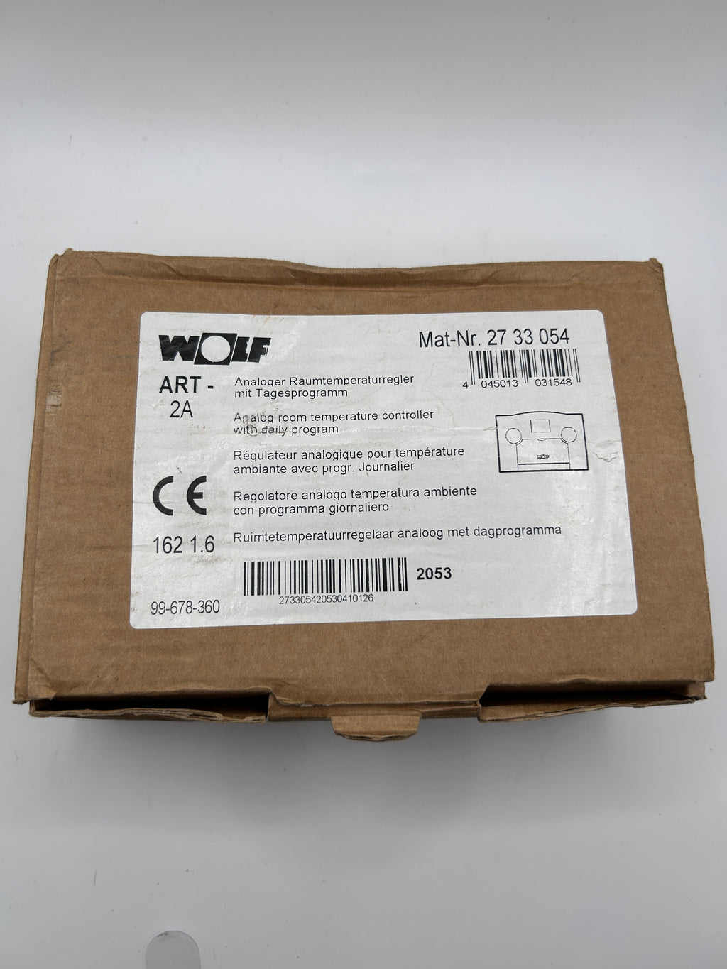 Wolf 2733054 ART Analoger Raum-Temperatur-Regler Thermostat/Steuerung Gastherme