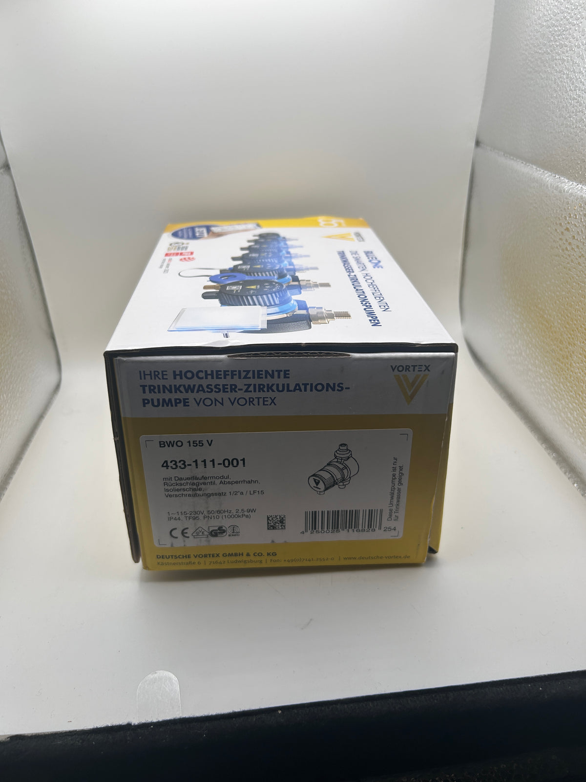 Vortex 433-111-001 BlueOne Zirkulationspumpe BlueOne BWO 155 V ohne Regelmodul -