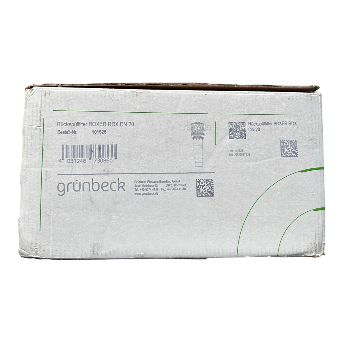Grünbeck 101525 Rückspülfilter Boxer RDX 3/4" 100 µm Druckminderer Wasserfilter