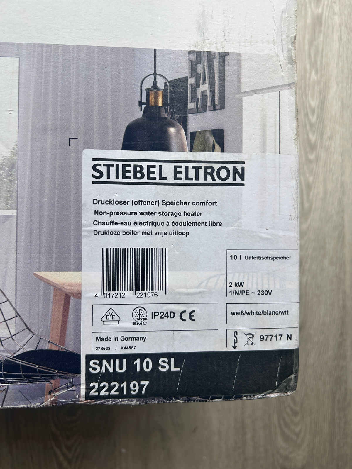 Stiebel Eltron 222197 Warmwasserspeicher SNU 10 SL 10 Liter 2,0kw