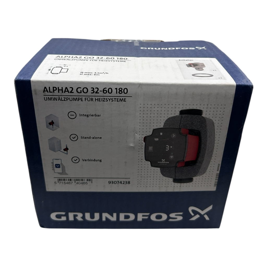 Grundfos 93074238 Alpha 2 GO 32-60 180mm Bluetooth Heizungspumpe Umwälzpumpe 3