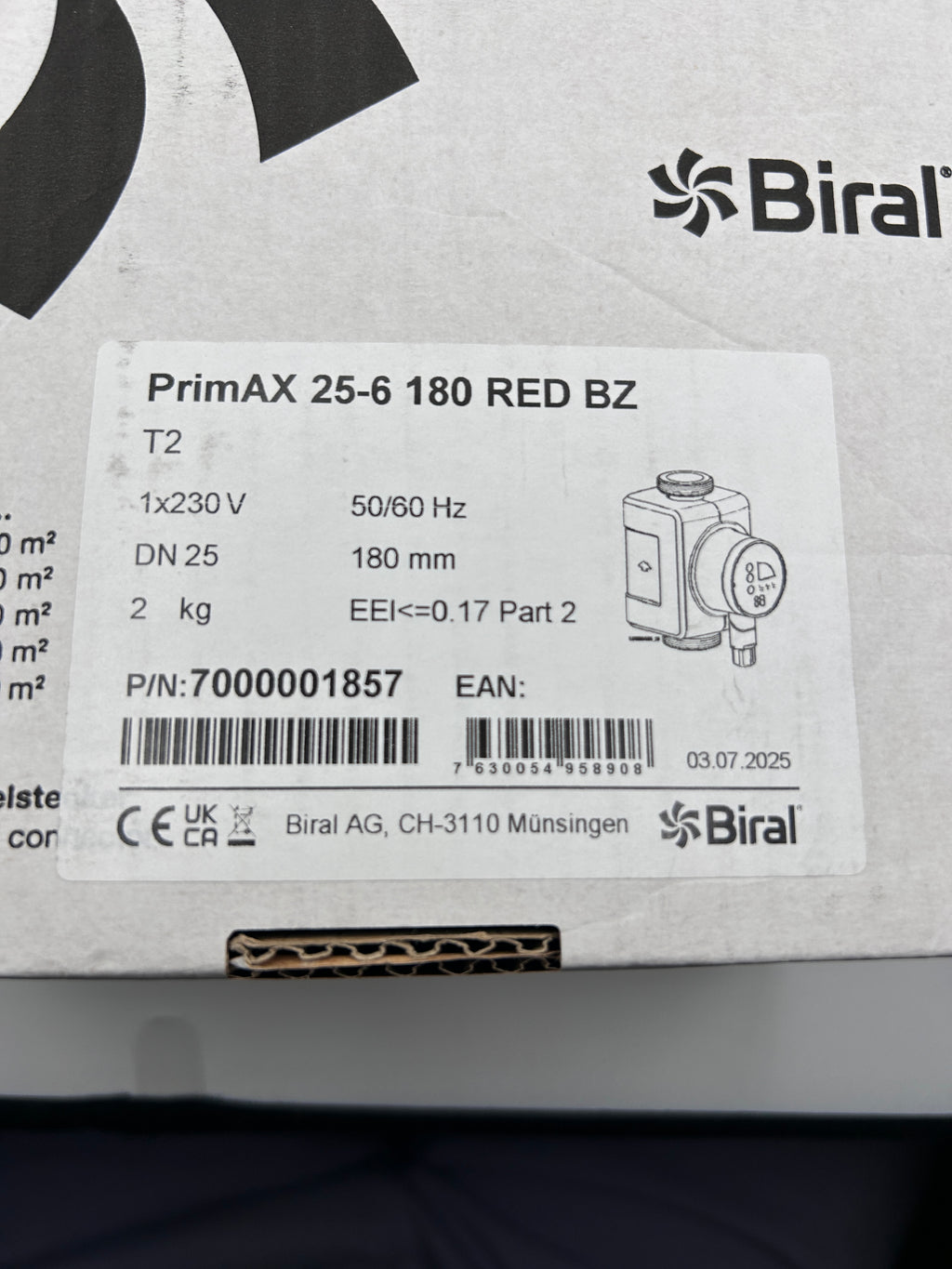 Biral PrimAX 25-6 180 RED BZ,7000001857