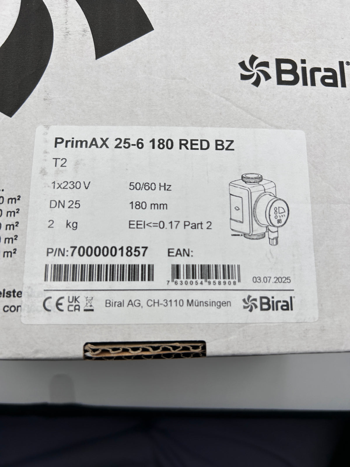 Biral PrimAX 25-6 180 RED BZ,7000001857