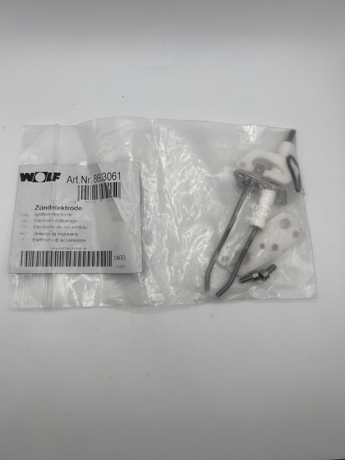 Zündelektrode Wolf CGB - (K)-20 CGS # 8603061 incl. Zündkabel Dichtung Elektrode