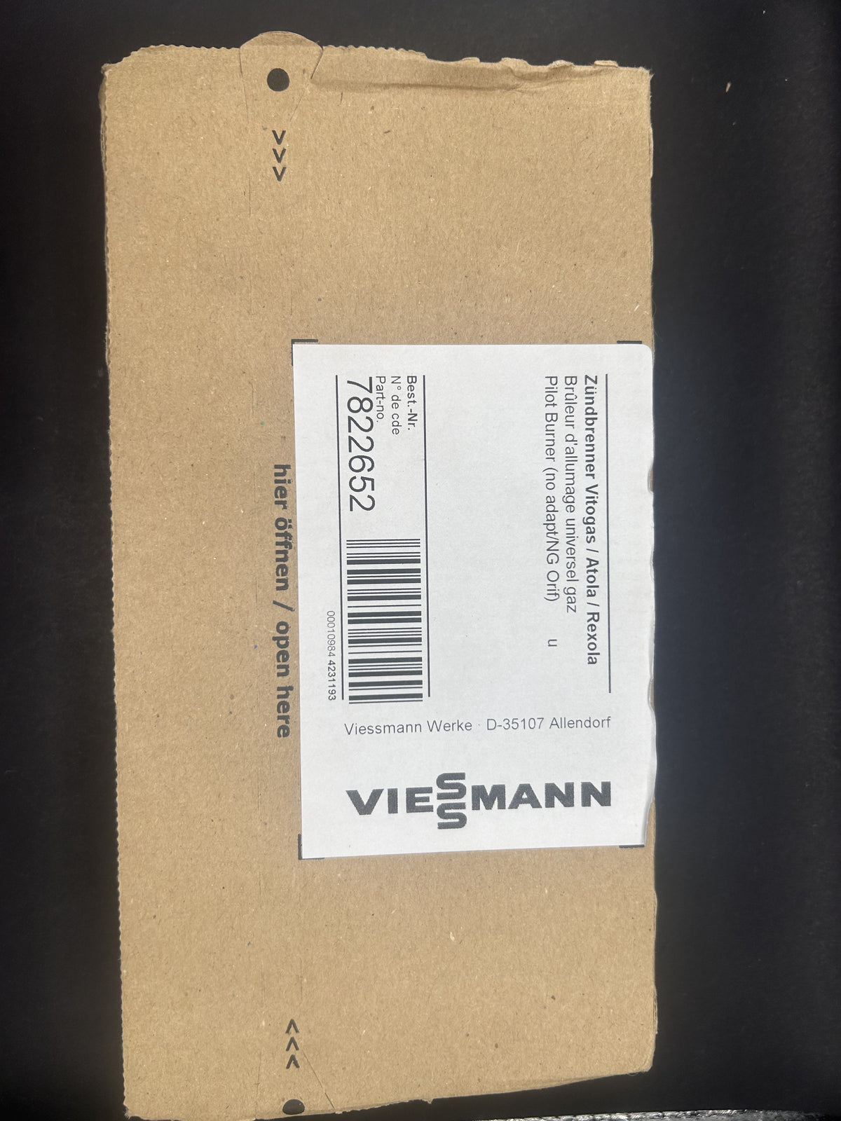 Viessmann Zündbrenner 7822652 Atola Rexola Litola und Vitogas 100 50 300 7171822