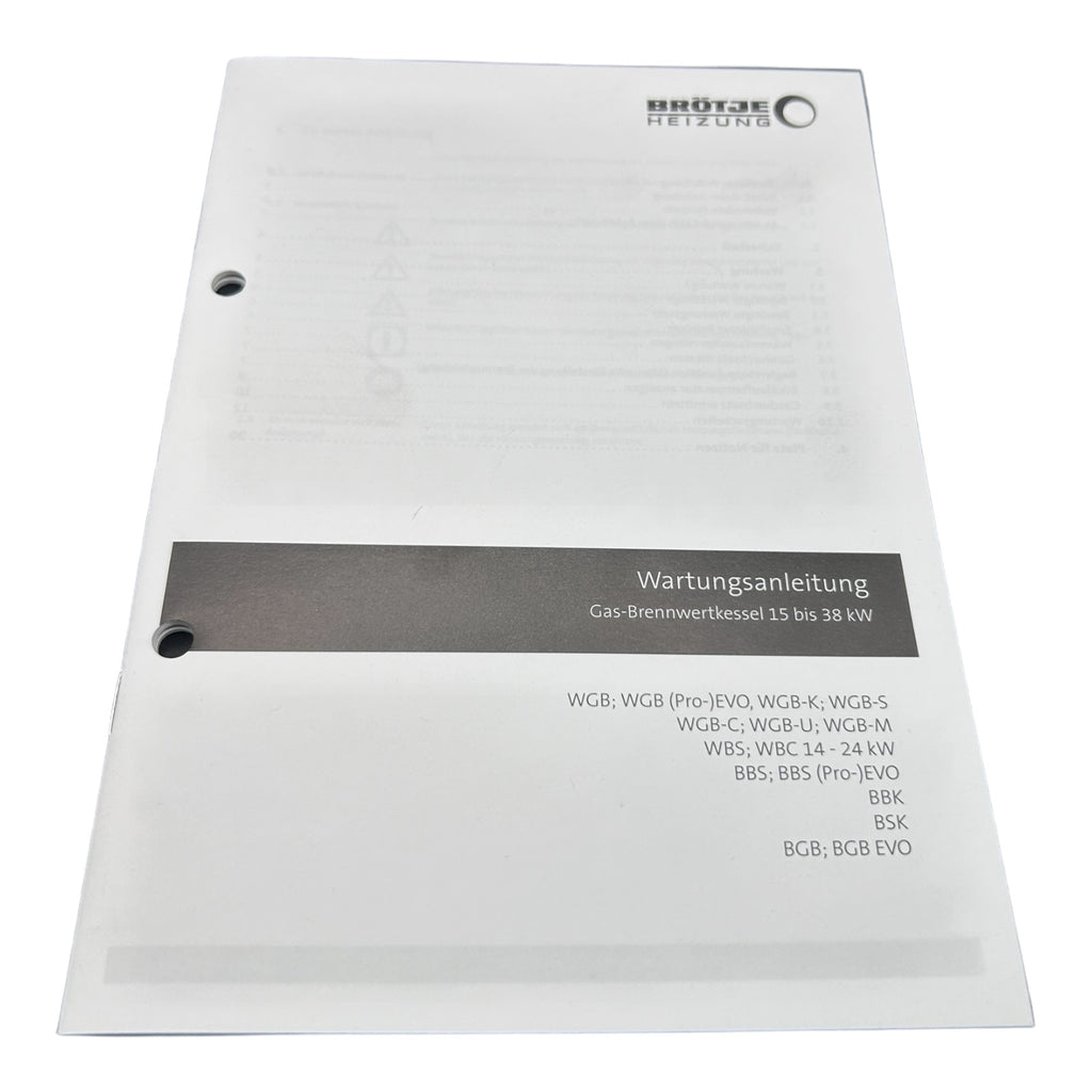 Brötje Wartungsset 7630553 WGB EVO 15-28 KW G BBS Brennerdichtung Zündelektrode