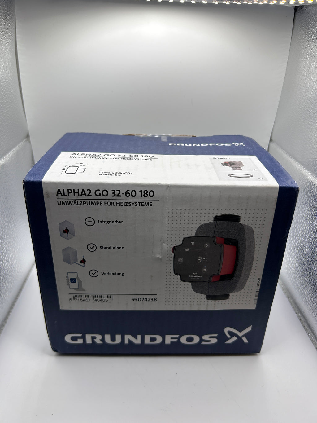 Grundfos 93074238 Alpha 2 GO 32-60 180mm Bluetooth Heizungspumpe Umwälzpumpe 3
