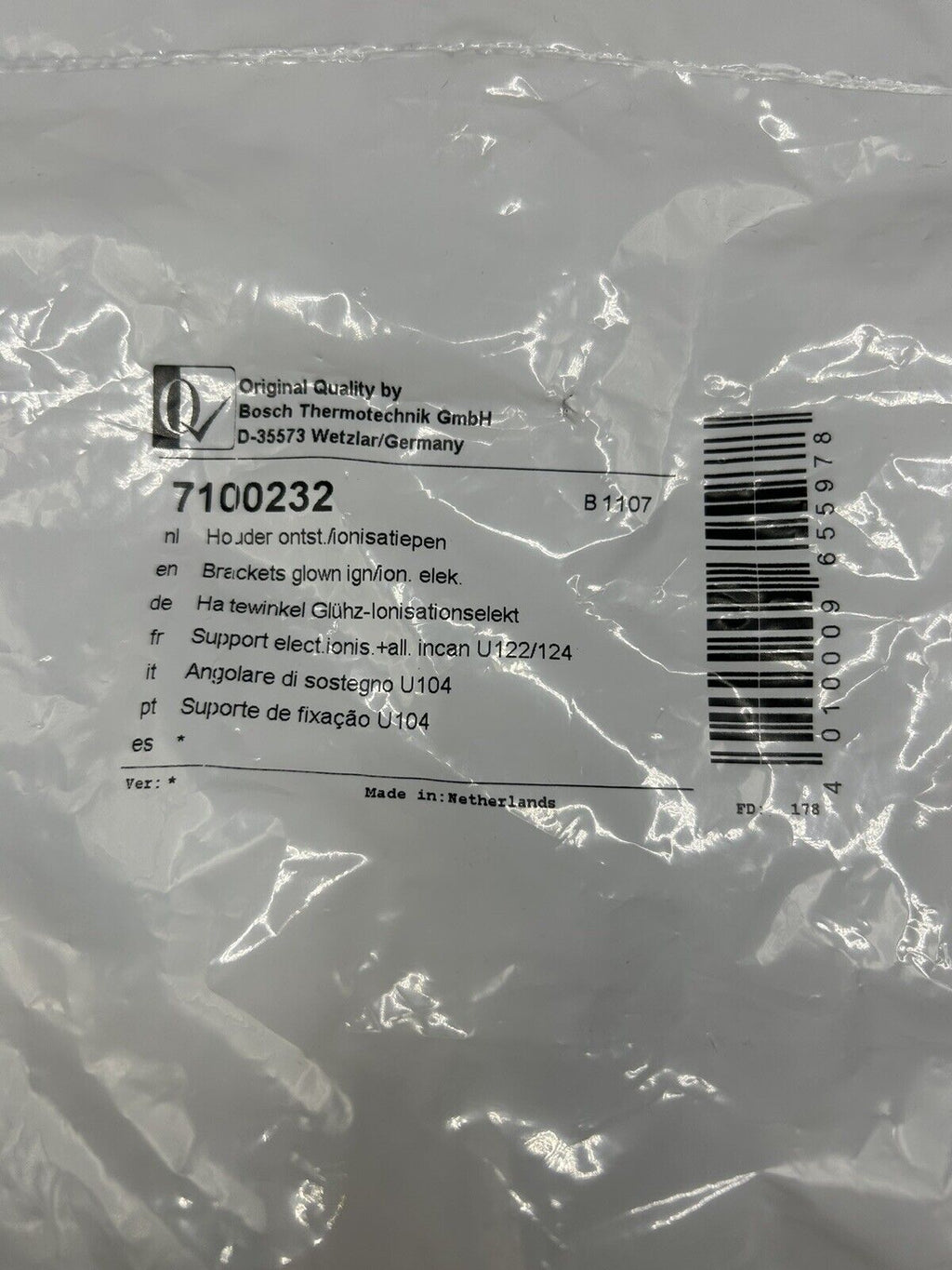 Bosch 7100232 Halterung Zünd-Ionisationselektr. für Buderus, OEM