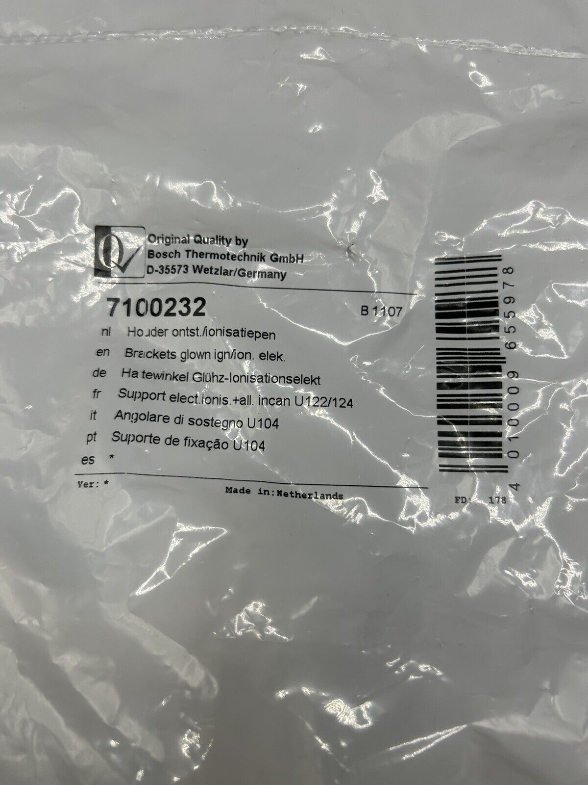Bosch 7100232 Halterung Zünd-Ionisationselektr. für Buderus, OEM