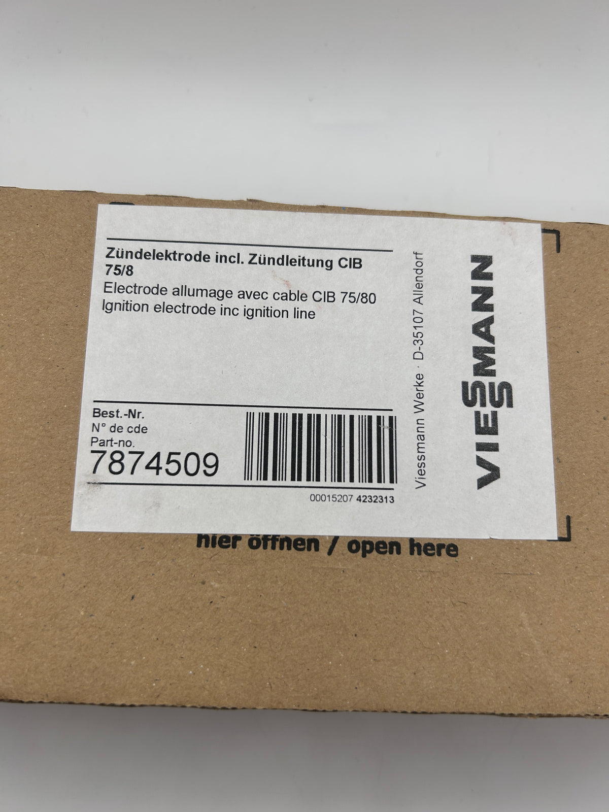 Viessmann Zündelektrode 7874509 Zünd Elktrodenblock Dichtung und Zündleitung