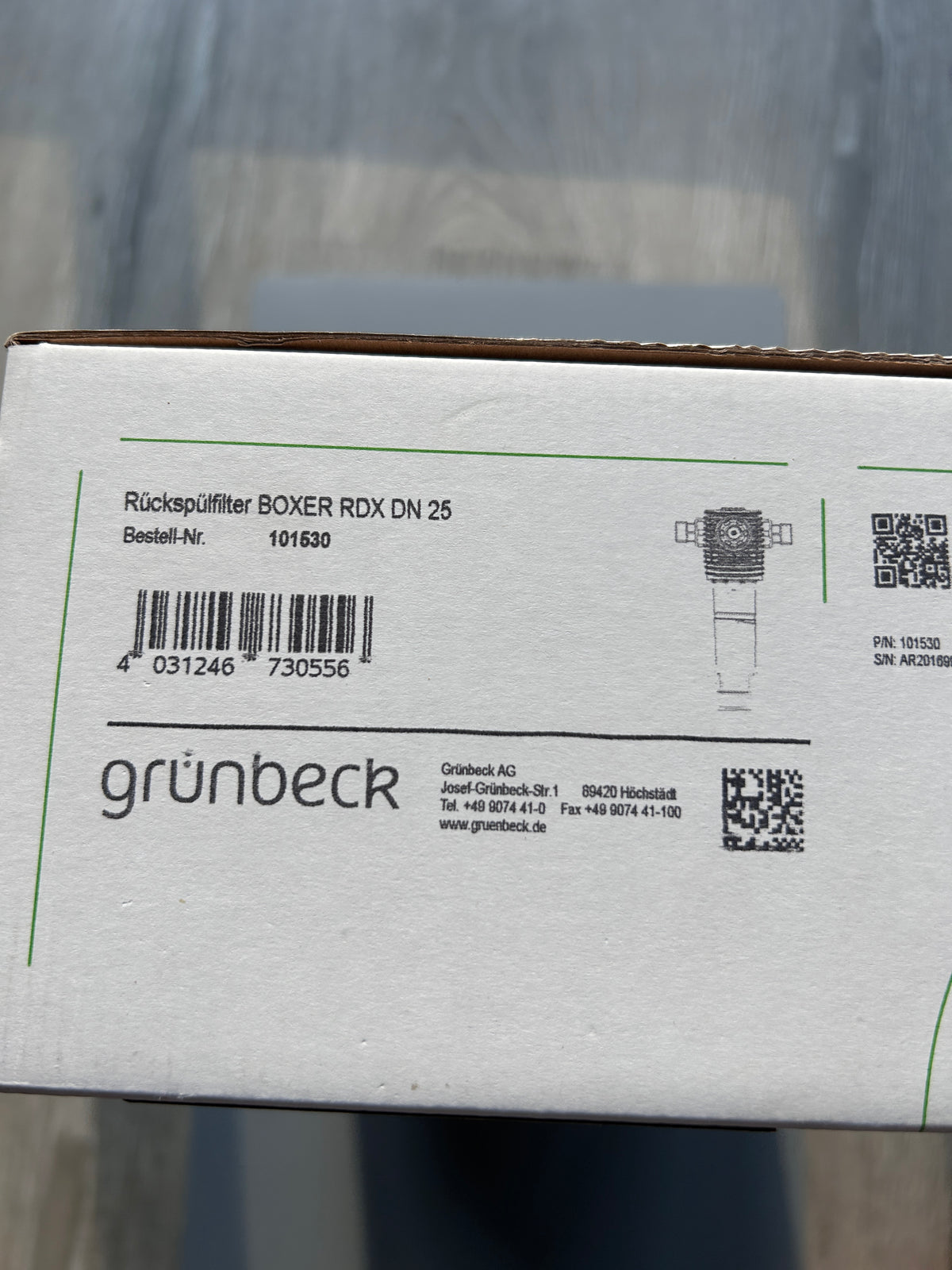 Grünbeck 101530 Boxer RDX Rückspülfilter mit Druckminderer 1 Zoll Wasserfilter