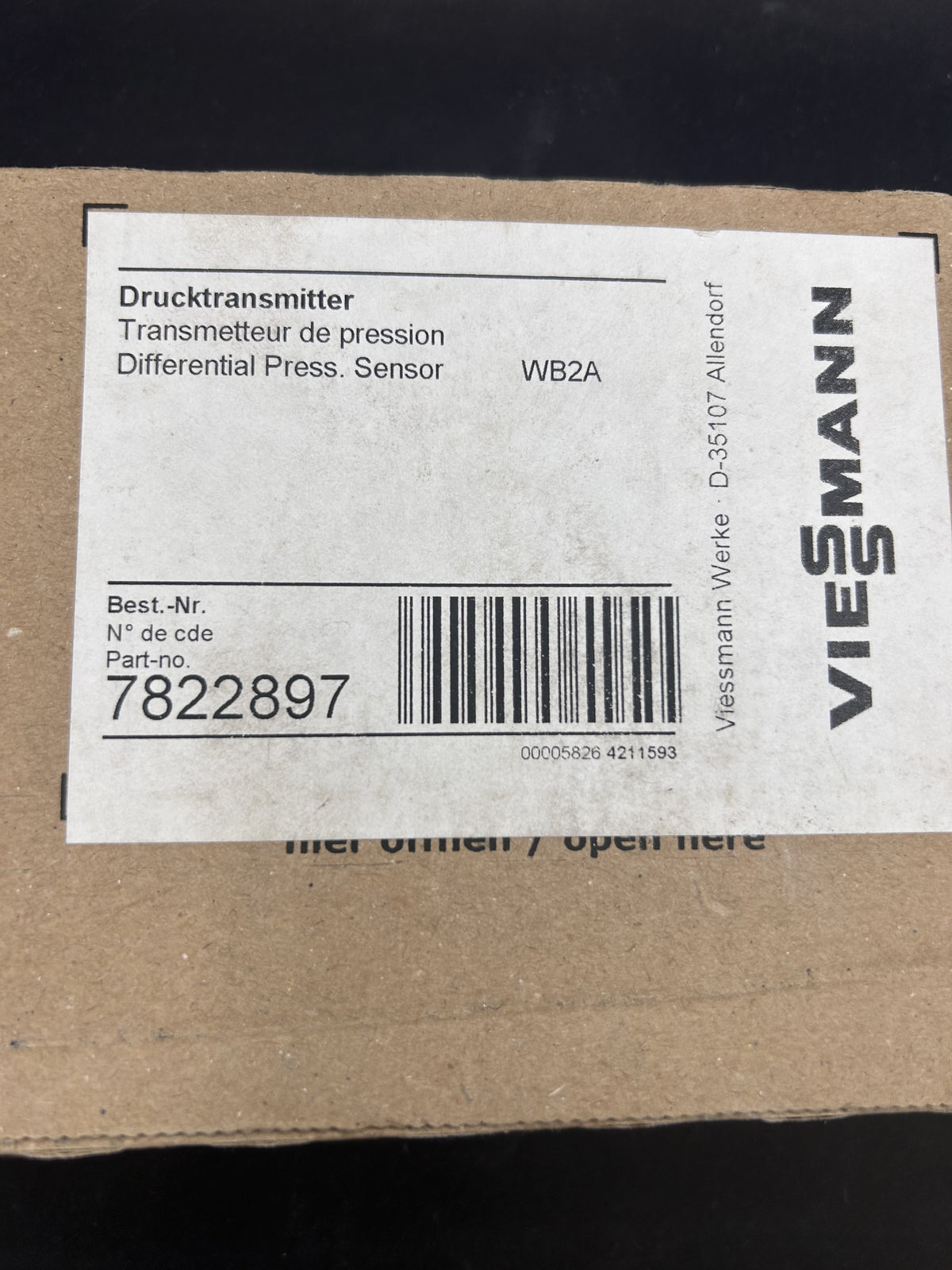 VIESSMANN Drucktransmitter Vitodens Referenz-Nr.: 7822897