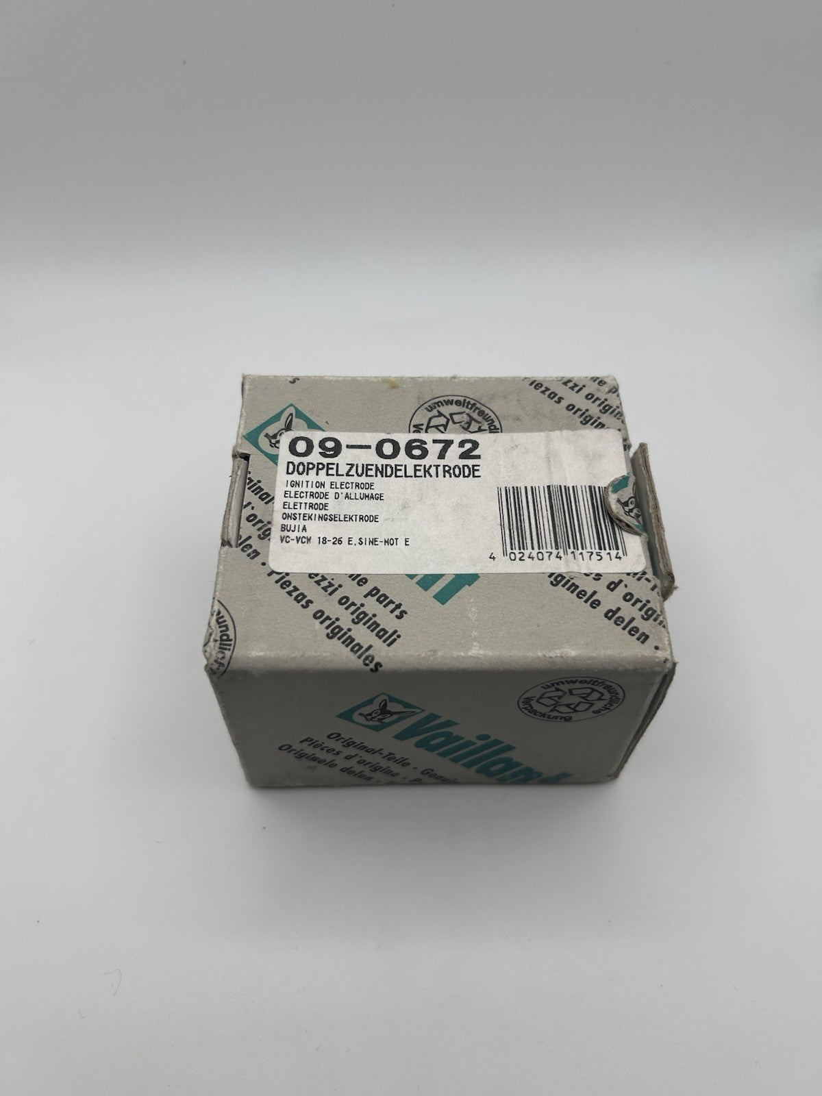 Vaillant Doppelzündelektrode 090672 09-0672 VC-VCW 18-26 E SINE-MCT E