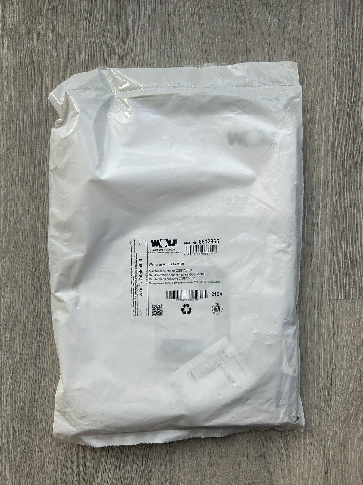 Wolf Wartungsset Gasbrennwertthermen CGB 75/100 8612865 / Heizung Brenner