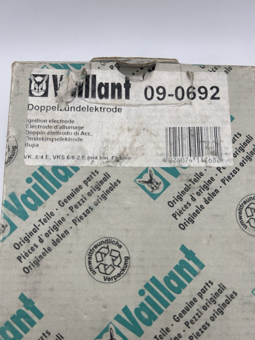 Vaillant Doppelzündelektrode für VKS 6/4 E m. Überwachungselektrode, 090692