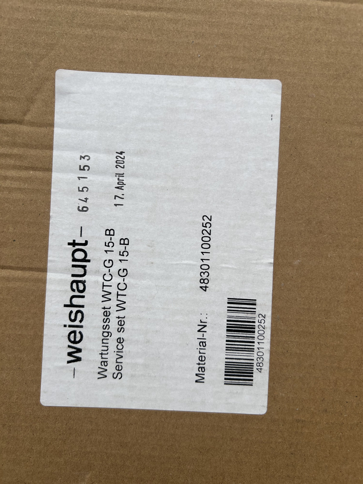 Weishaupt Set WTC-GW GB 15-B Zündelektrode Dichtung 48301100252 ers. 48301100232