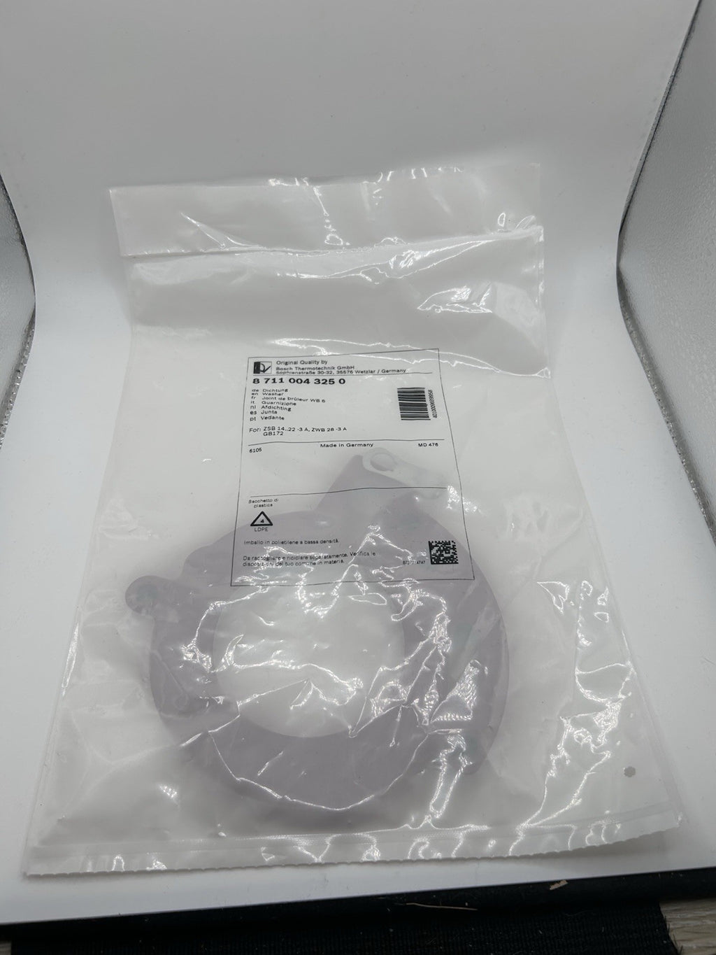 Bosch Junkers Dichtung 87110043250 ZSB14..2-3 A/E,ZWB28-3 A/E,ZBS14..22/ ...S-3