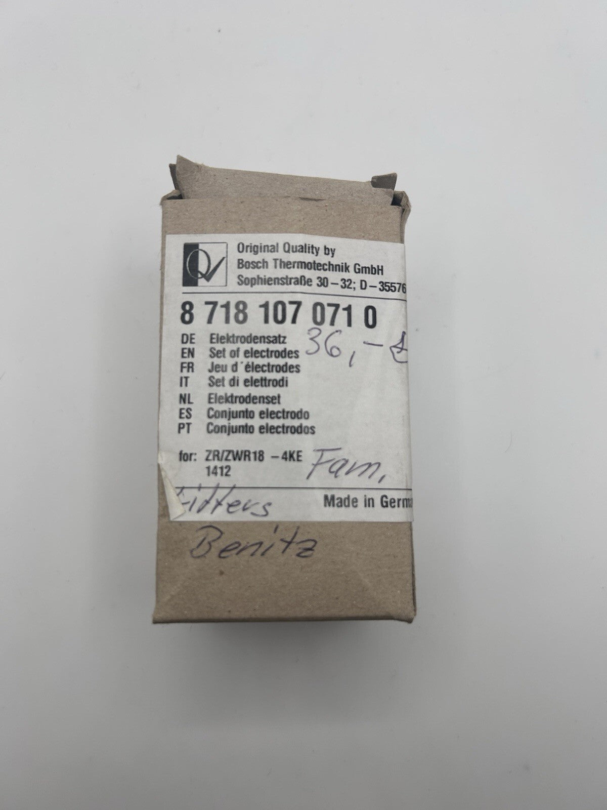 Junkers Zündelektrode Set für ZR / ZWR 4KE 87181070710 Elektroden Elektrodenset