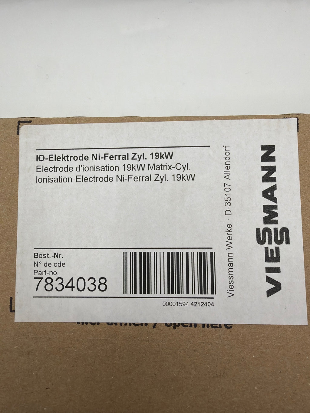 Viessmann 7834038 Ionisationselektrode Ni-Ferral Zyl. 19kW