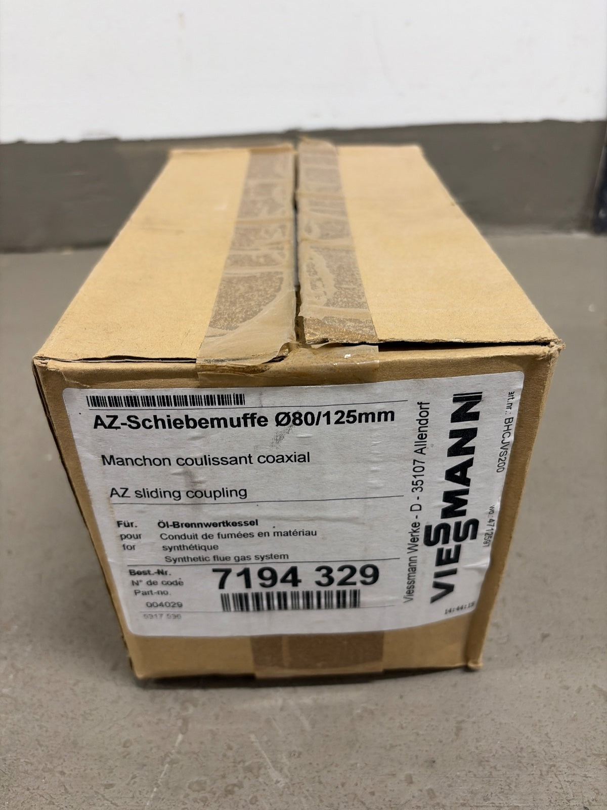 Viessmann 7194329 AZ-Schiebemuffe Abgas Rohr DN80/125