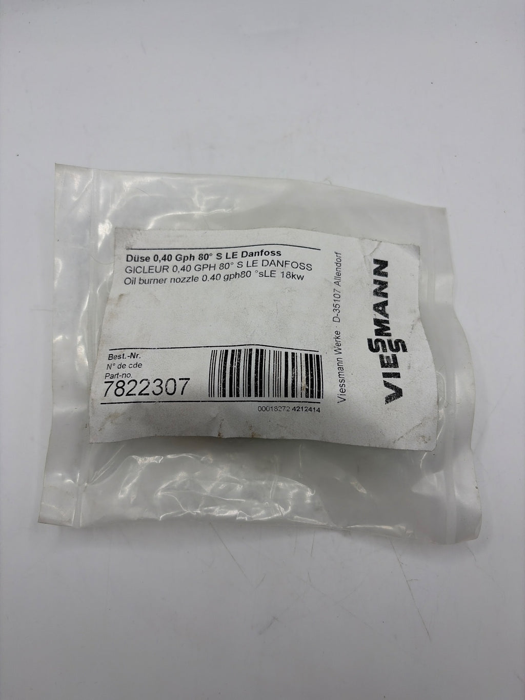 Viessmann 7822307 Danfoss Ölbrennerdüse 0,40/80°S LE