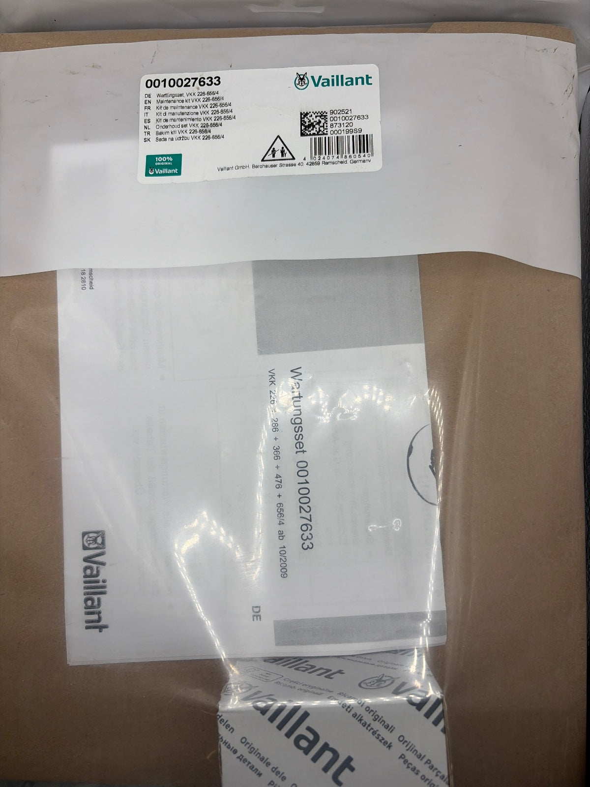 Vaillant 0010027633 Wartungsset, VKK 226-656/4 -Nr.