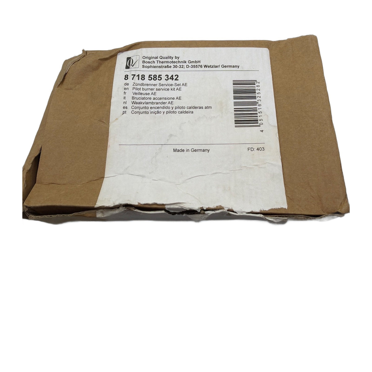 Buderus 8718585342 Bosch Zündbrenner Zündbrenner-Set AE, nicht Multigas everp