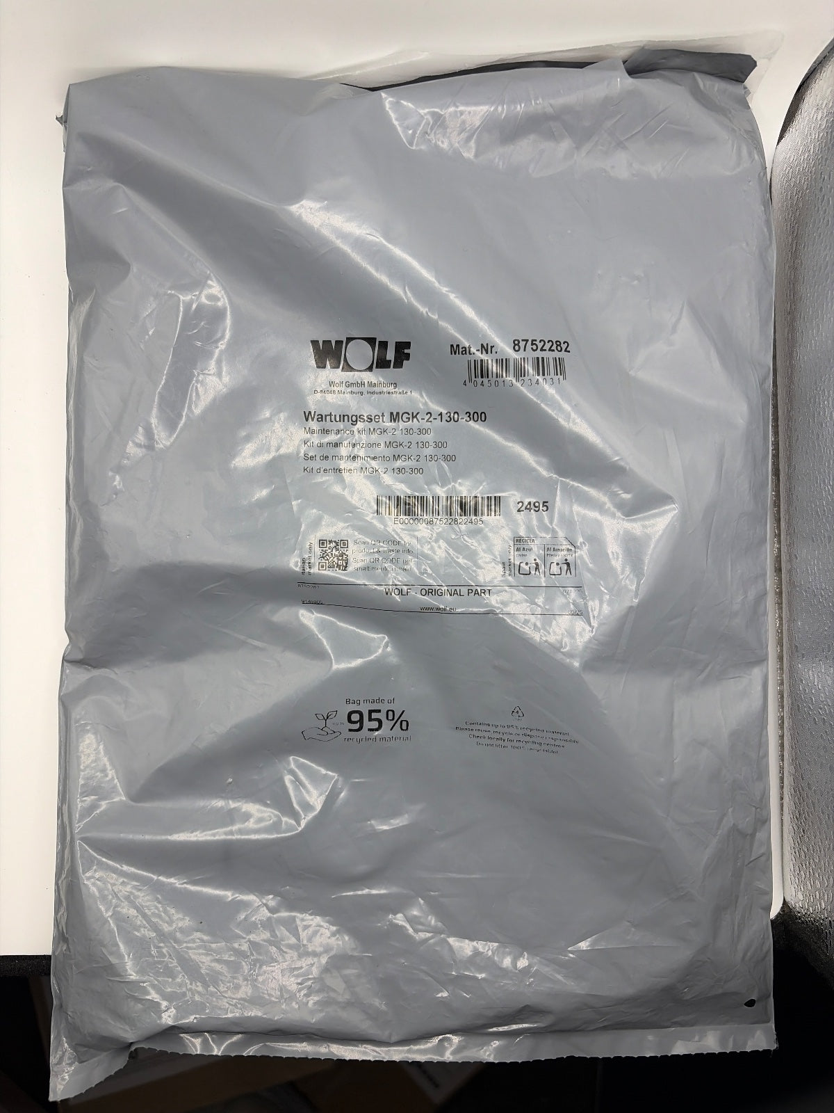 Buderus 8752282 WOLF Wartungsset für Gasbrennwerkessel MGK-2 130-300