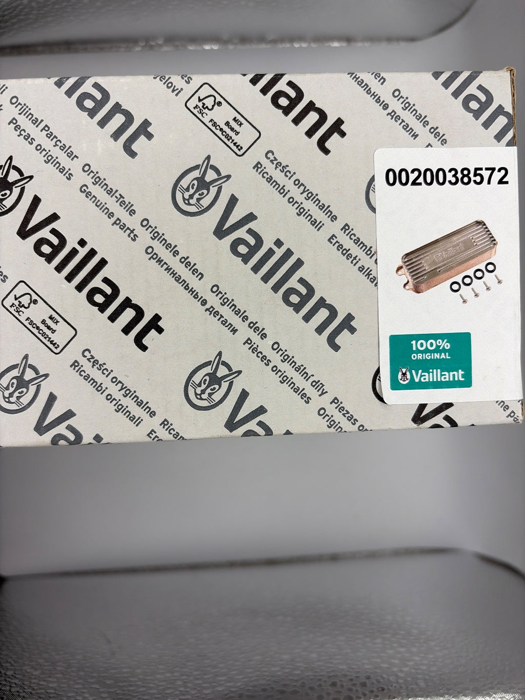 Vaillant 0020038572 Wärmetauscher BW, 19 Platten