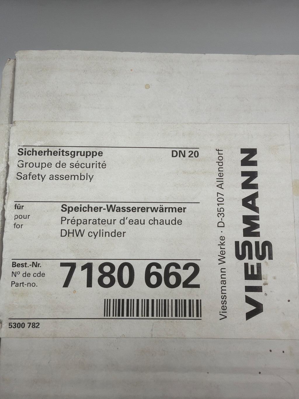 Viessmann 7180662 Sicherheitsgruppe nach DIN 1988, DN 20, R1 -