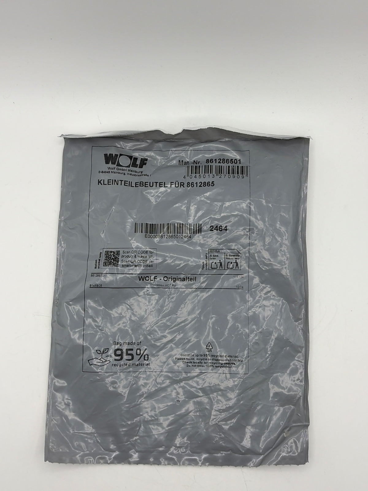 Wolff 8612865 Wolf Wartungsset Gasbrennwertthermen CGB 75/100 / Heizung Brenner