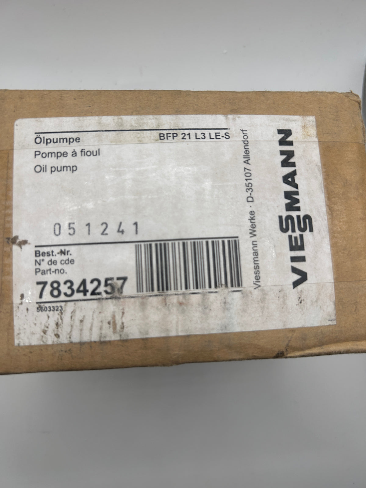 Viessmann Ölpumpe BFP 21 L3 LE-S (7834257) – Original Ersatzteil