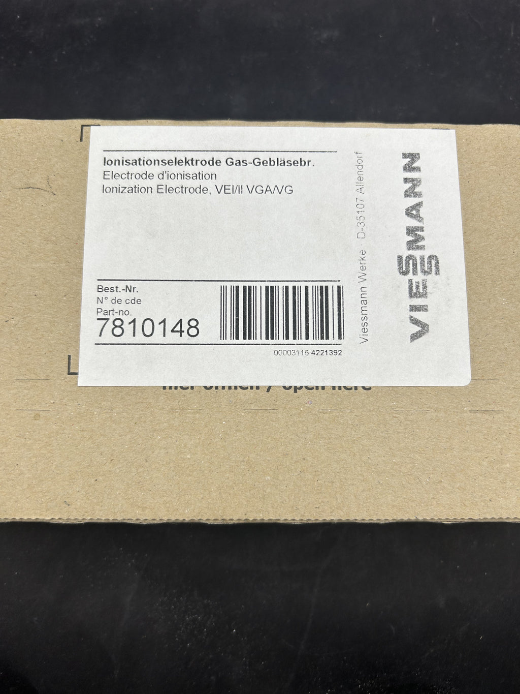 Viessmann Ionisationselektrode,Gas-Gebläsebrenner,Vitoflame 7810148 100/200, Nr.