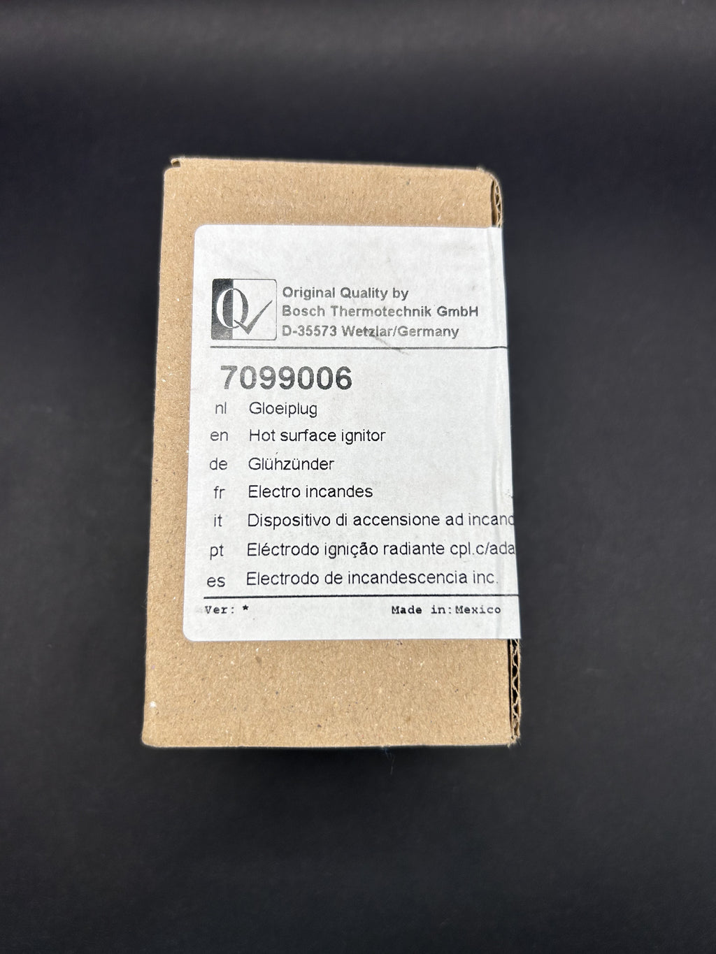 Buderus Sieger Glühzünder Ersatzteil Nr.: 7099006 GB112 122 132 142 U104 BK11 HG
